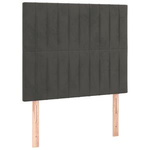 vidaXL T&ecirc;te de lit Gris fonc&eacute; 80x5x118/128 cm Velours