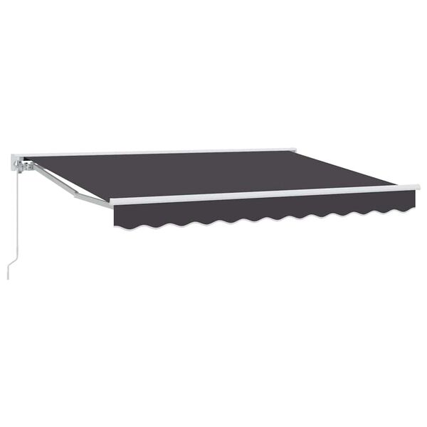 vidaXL Auvent R&eacute;tractable Anthracite 250x200 cm tissu