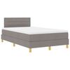 vidaXL Lit &agrave; ressort LED avec bandes LED Taupe 120 x 200 cm tissu