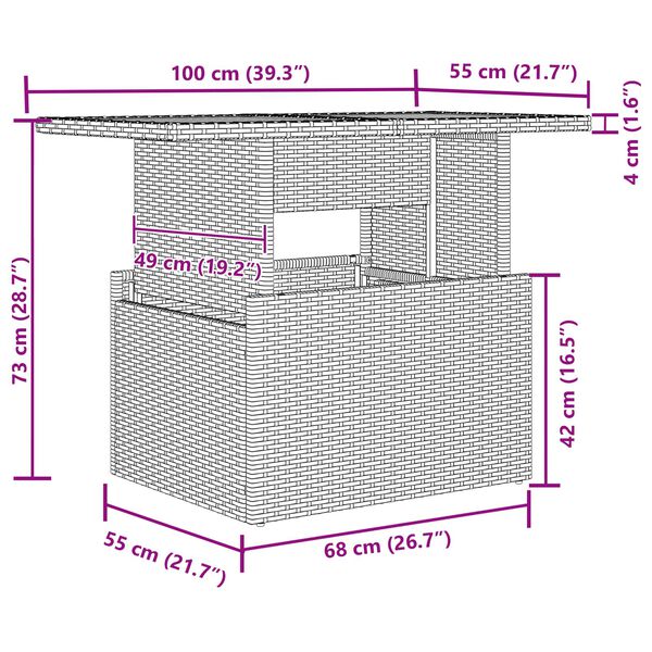 vidaXL Ensemble de canap&eacute; de jardin 11 pcs Noir Poly rotin