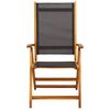vidaXL Chaises de jardin pliantes lot de 8 acacia massif et textil&egrave;ne