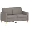 vidaXL Canap&eacute; &agrave; 2 places Taupe 120 cm Tissu