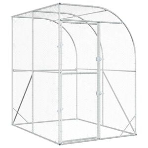vidaXL Poulailler Argent&eacute; 200 x 200 x 215 cm Acier galvanis&eacute;