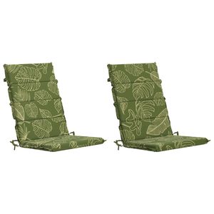 vidaXL Coussin de chaise &agrave; dossier haut GEMERT 2 pc 100 % polyester