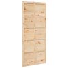 vidaXL Porte de grange Naturel 90 x 2,5 x 208 cm Bois de pin massif