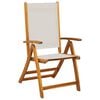 vidaXL Chaises pliables de jardin lot de 2 bois d'acacia et textil&egrave;ne