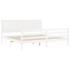 vidaXL Cadre de lit sans matelas blanc 200x200 cm bois massif