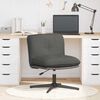 vidaXL Chaise pivotante de bureau Gris fonc&eacute; Tissu