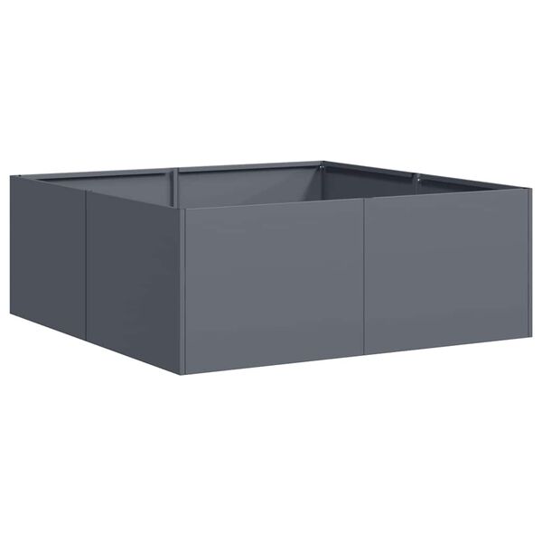 vidaXL Jardinière anthracite 80x80x30 cm acier