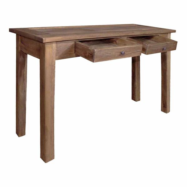 vidaXL Table console bois d'acajou massif 123x42x75 cm
