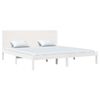 vidaXL Cadre de lit sans matelas blanc 200x200 cm bois massif de pin