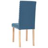 vidaXL Chaises &agrave; manger lot de 2 bleu tissu