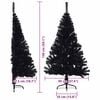 vidaXL Sapin de No&euml;l artificiel pr&eacute;-&eacute;clair&eacute; Noir 150 cm PVC