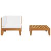 vidaXL Salon de jardin 2 pcs avec coussins Bois d'acacia solide