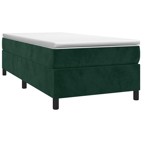 vidaXL Cadre de lit vert fonc&eacute; 90x190 cm velours