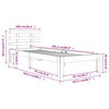 vidaXL Cadre de lit sans matelas bois massif 100x200 cm