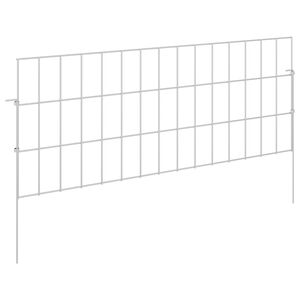 vidaXL Cl&ocirc;ture de jardin avec piquets 12 pc 75 x 30 cm Acier galvanis&eacute;