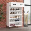 vidaXL Armoire à chaussures Blanc 60x35x105 cm Bois d'ingénierie