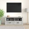 vidaXL Meuble TV Gris béton 100x35x40 cm Bois d'ingénierie