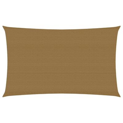 vidaXL Voile d'ombrage 160 g/m² Taupe 2x4,5 m PEHD