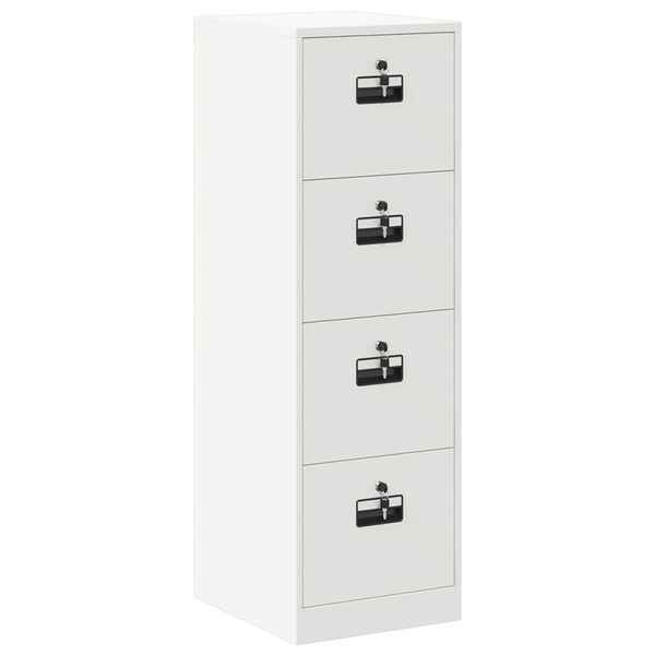 vidaXL Cabinet de Dossier avec tiroir 2 pcs Blanc 44 x 50 x 139 cm