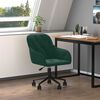 vidaXL Chaise pivotante de bureau Vert fonc&eacute; Velours