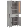 vidaXL Buffet haut Sonoma gris 69,5x34x180 cm Bois d'ing&eacute;nierie