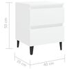 vidaXL Tables de chevet 2 pcs blanc 40x35x50 cm bois d'ingénierie