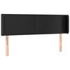 vidaXL T&ecirc;te de lit avec oreilles Noir 147x16x78/88 cm Similicuir