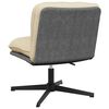 vidaXL Chaise pivotante de bureau Cr&egrave;me Tissu