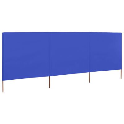 vidaXL Paravent 3 panneaux Tissu 400 x 160 cm Bleu azuré