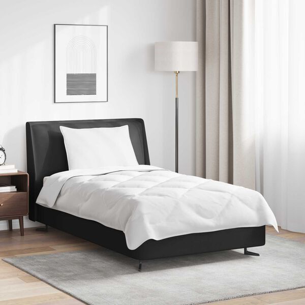 vidaXL Couette avec oreiller 2 pcs Blanc Microfibre