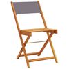 vidaXL Chaises de jardin pliantes lot de 8 tissu et bois massif