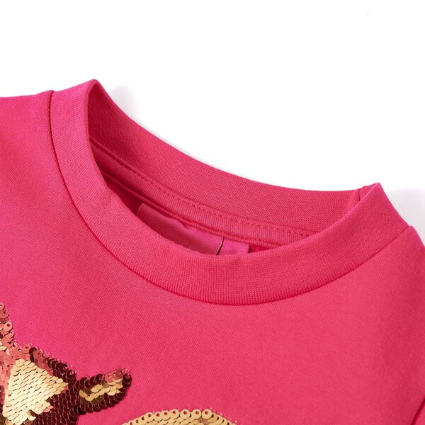 Sweatshirt pour enfants rose vif 116