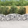 vidaXL Panier de gabions arqué 200x30x60/80 cm Fer galvanisé