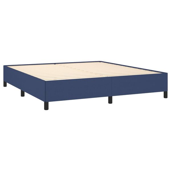 vidaXL Cadre de lit sans matelas bleu 180x200 cm tissu
