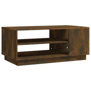 vidaXL Table basse ch&ecirc;ne fum&eacute; 102x55x43 cm bois d'ing&eacute;nierie