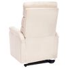 vidaXL Fauteuil de massage Crème Tissu