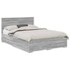 vidaXL Cadre de lit Sonoma gris 140 x 190 cm Bois d'ing&eacute;nierie