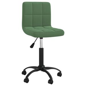 vidaXL Chaise pivotante de salle &agrave; manger Vert fonc&eacute; Velours