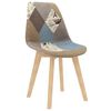vidaXL Chaises à manger lot de 6 Design de patchwork gris tissu