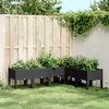 vidaXL Jardini&egrave;re avec pieds noir 160x120x42 cm PP