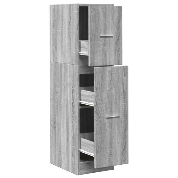 vidaXL Armoire apothicaire sonoma gris 30x41x118 cm bois d'ing&eacute;nierie