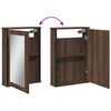 vidaXL Armoire &agrave; miroir de salle de bain ch&ecirc;ne marron bois ing&eacute;nierie