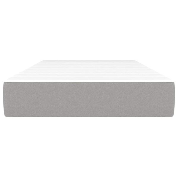 vidaXL Matelas de lit &agrave; ressorts ensach&eacute;s fermet&eacute; moyenne gris clair 120x190x20 cm