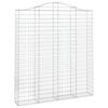 vidaXL Paniers &agrave; gabions arqu&eacute;s 2 pcs 200x30x220/240 cm fer galvanis&eacute;