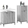 vidaXL Ensemble de mobilier de salle de bain 2 pcs Gris Sonoma