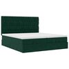 vidaXL Cadre de lit ottoman avec matelas vert fonc&eacute; 160x200 cm velours