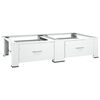 vidaXL Socle double pour lave-linge et s&egrave;che-linge avec tiroirs blanc