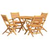 vidaXL Ensemble &agrave; manger de jardin 5 pcs Bois de teck massif